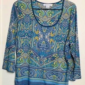 Liz Claiborne paisley women’s top